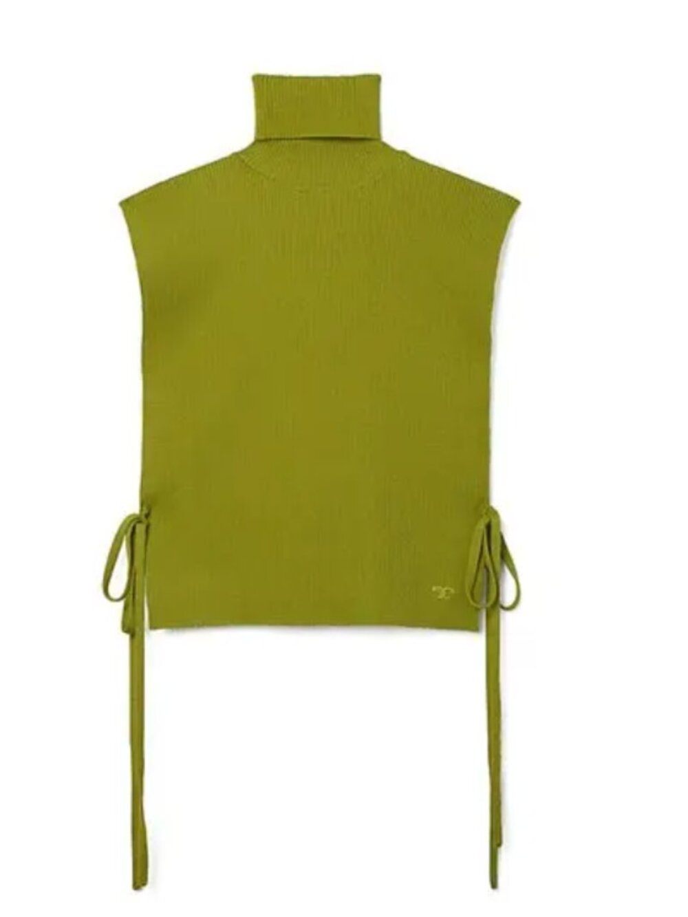 Tory Burch Ribbed Merino Wool Dickey Vest